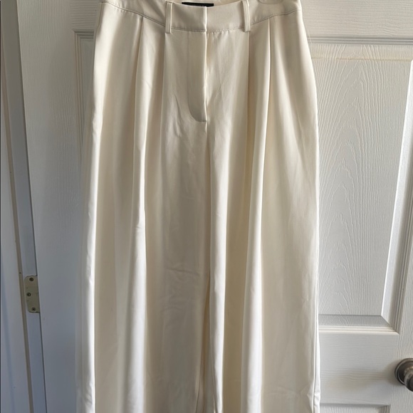 Forever 21 Pants - Elegant off-white Wide-Leg Trousers